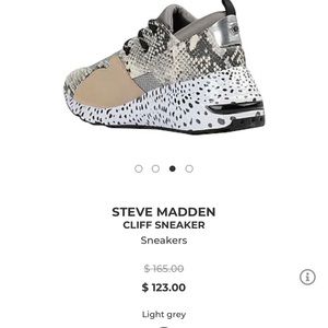 Steve Madden Cliff Sneakers  Size 8.5   Like New!